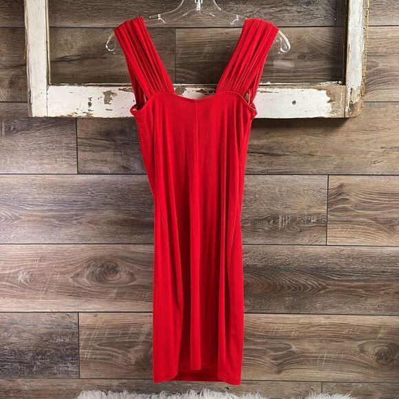PEEP Vintage Bodycon Red Cocktail Party Homecoming Dress Size Medium - Picture 7 of 13